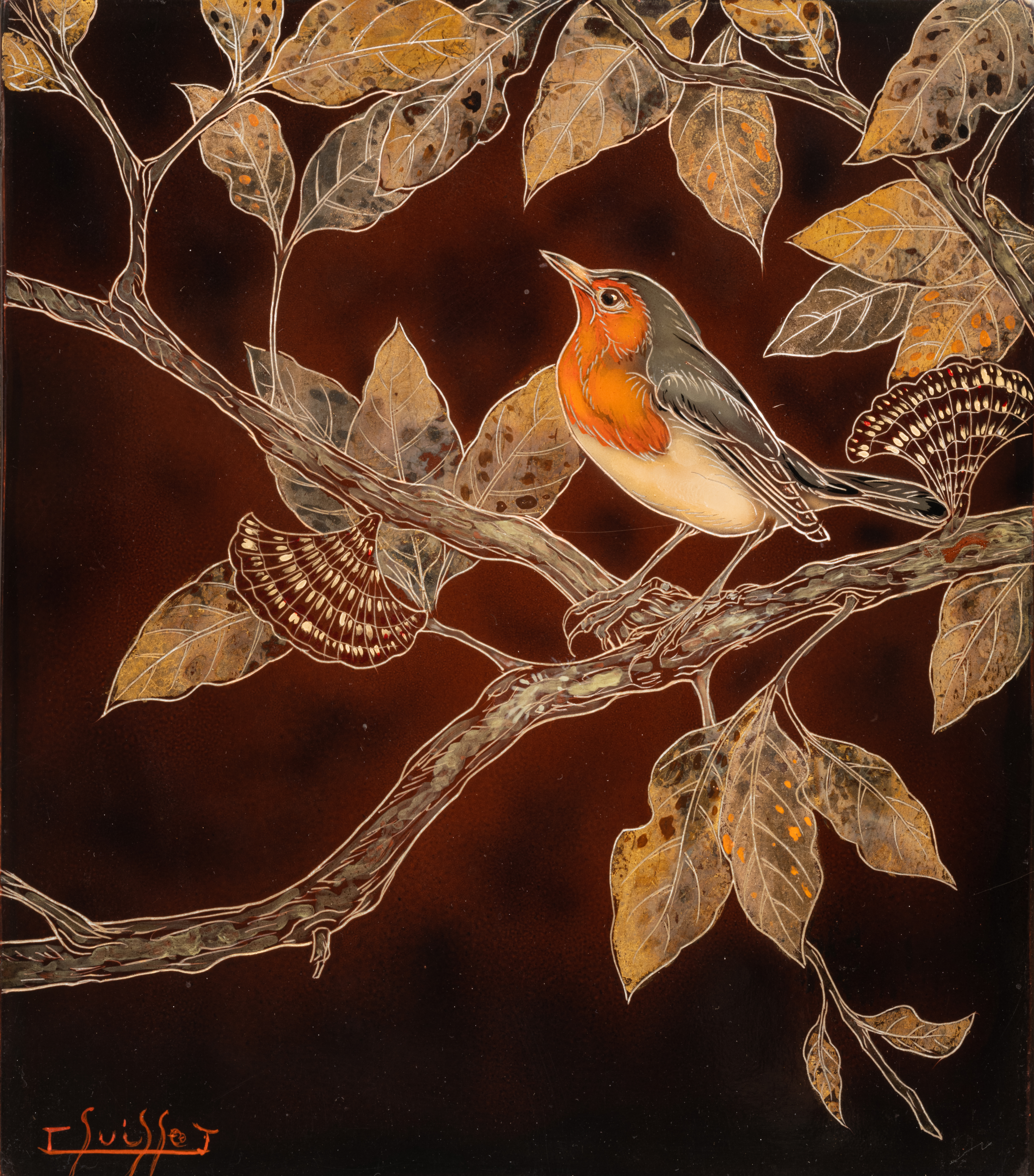 Rouge gorge branché